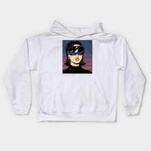 Escape Reality // Pop Art Virtual Reality Woman Kids Hoodie